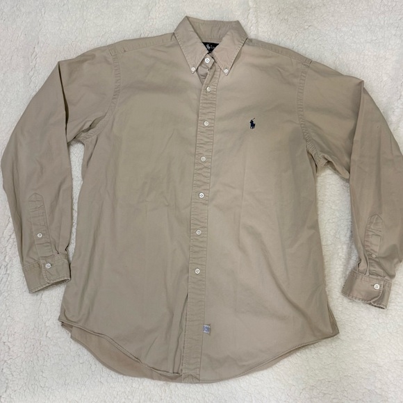 Ralph Lauren Polo Button-Down Shirt with Navy Pony LARGE MENS - Picture 2 of 7